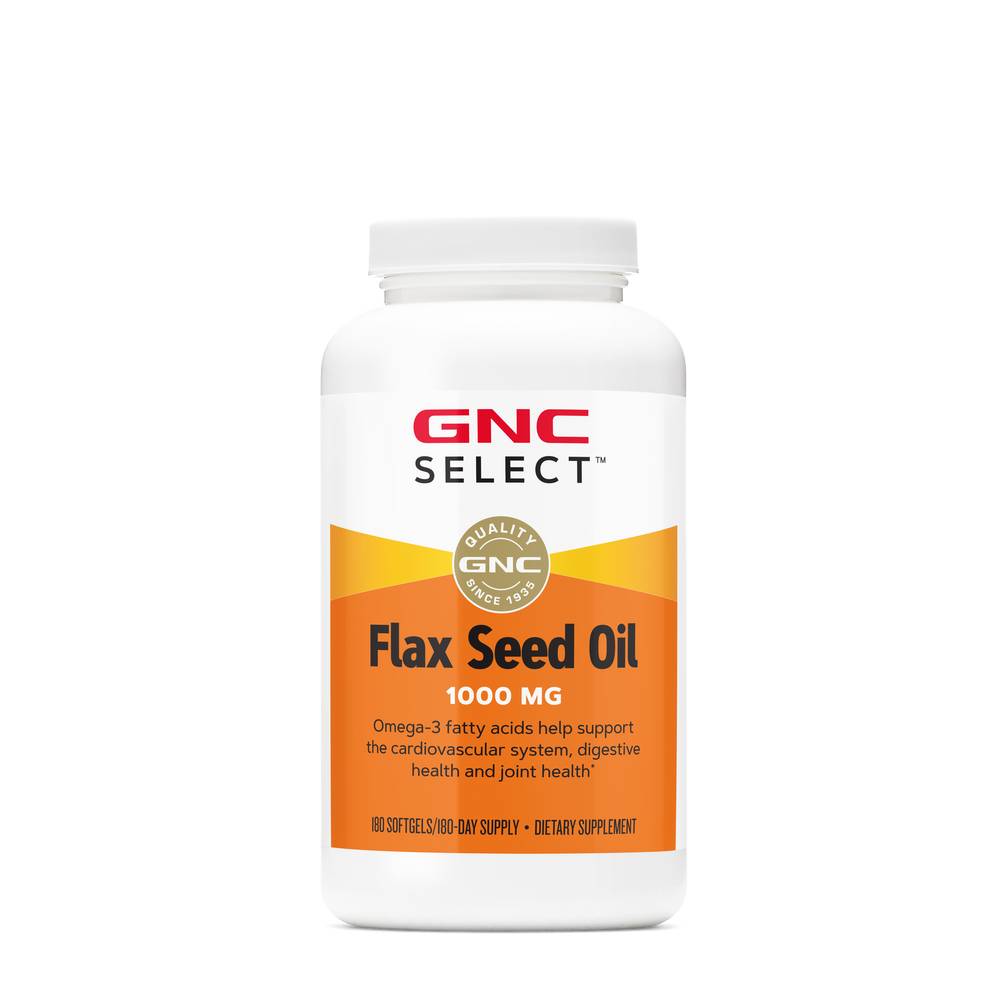 Flax Seed Oil 1000mg - 180 Softgels (180 Servings)