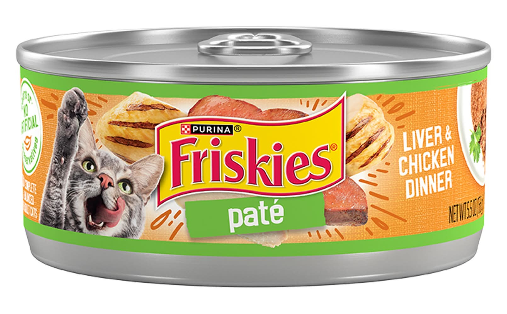 Friskies® Pate Wet Cat Food - 5.5 oz (Flavor: Liver & Chicken, Color: Assorted, Size: 5.5 Oz)