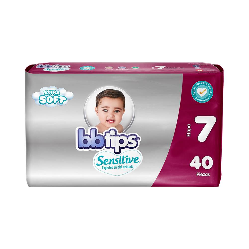 bbtips pañales sensitive (xxl)(40 un)