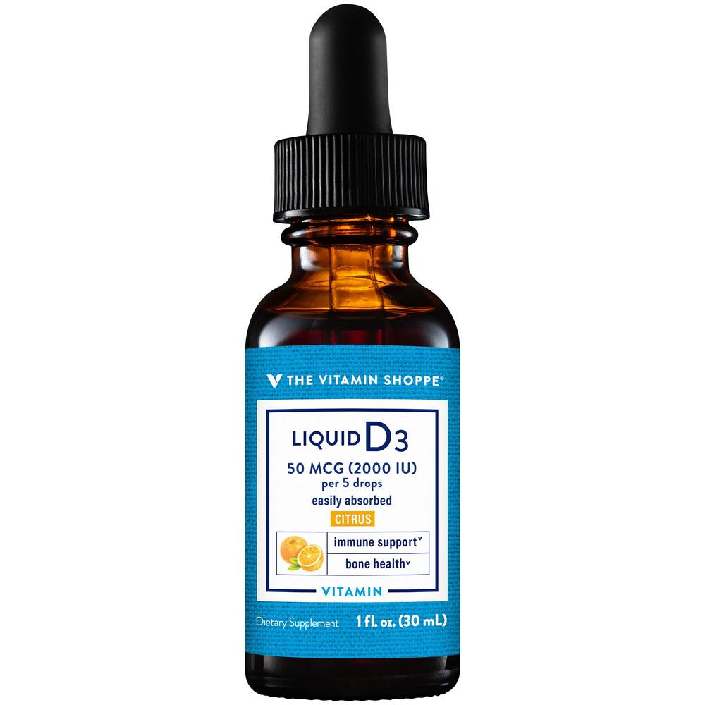 the Vitamin Shoppe Liquid D3 Immune Support & Bone Health (Citrus)