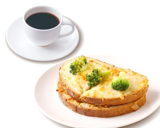 ブロッコリーとくるみのグラタンサンドセット(ラージサイズドリンク付き) Broccoli and walnut gratin sandwich set (with Large Size drink)