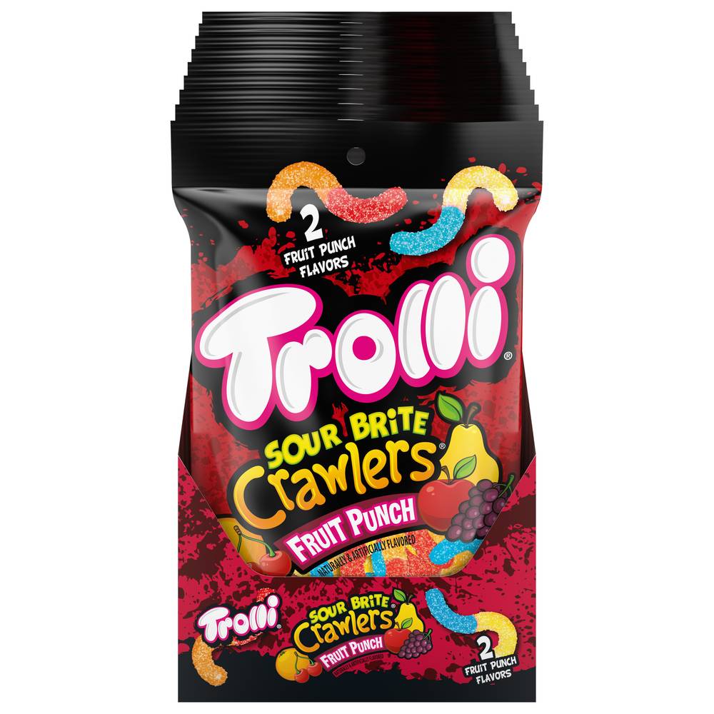 Trolli Sour Brite Crawlers Gummi Candy, Fruit Punch (7.2 oz)