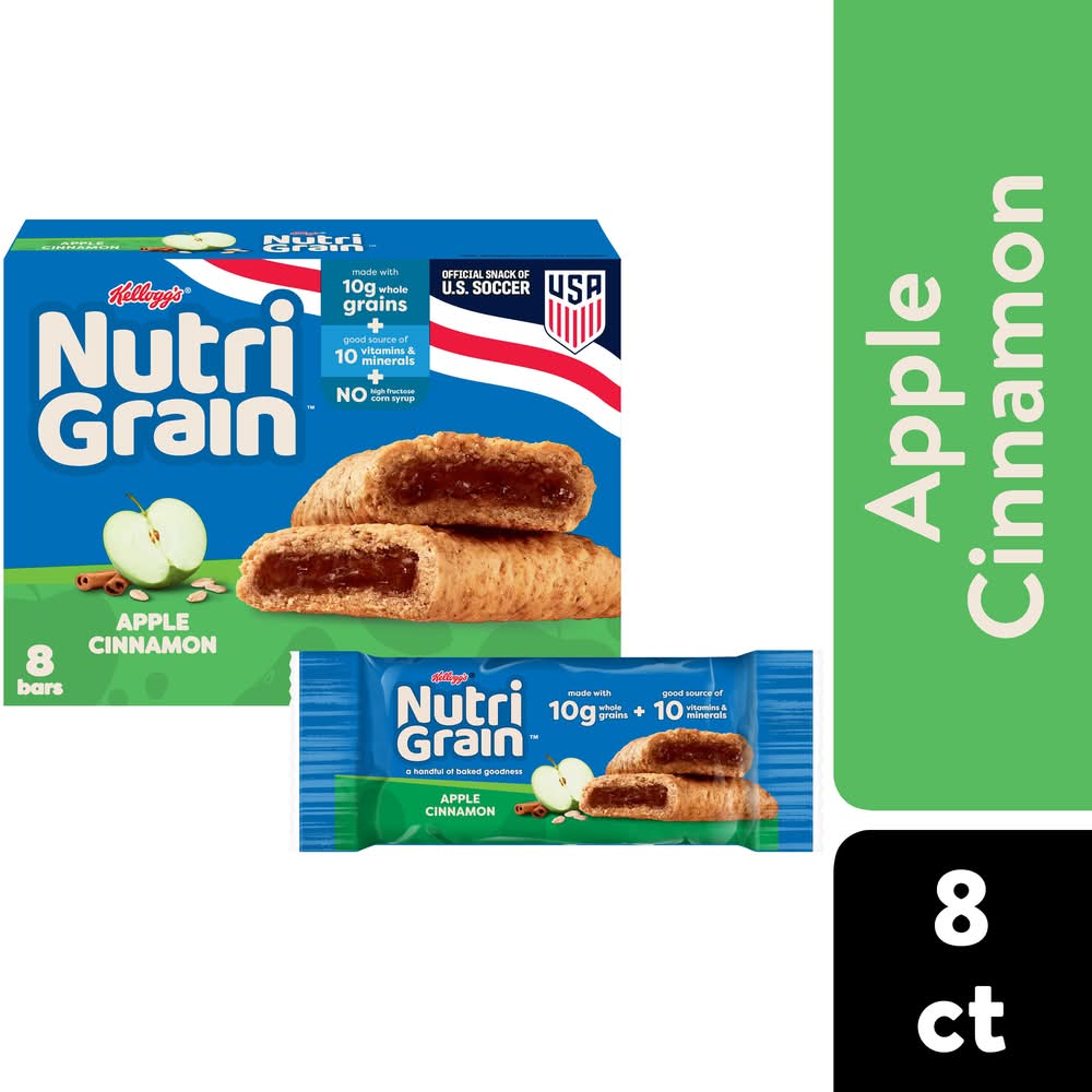 Nutri-Grain Breakfast Bars, Apple Cinnamon (8 x 1.3 oz)