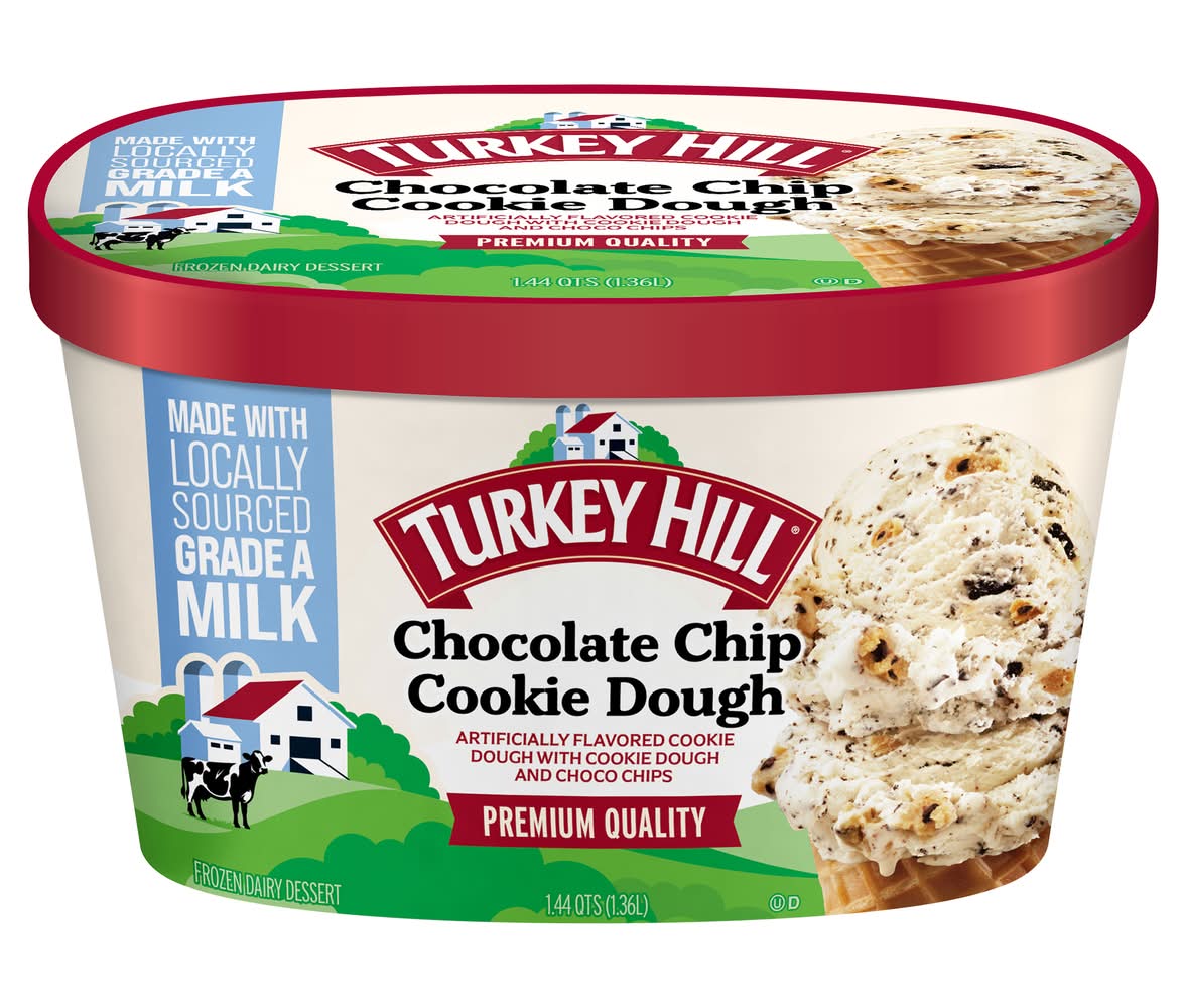 Turkey Hill Premium Ice Cream, Chocolate Chip-Cookie Dough (1.36 L)