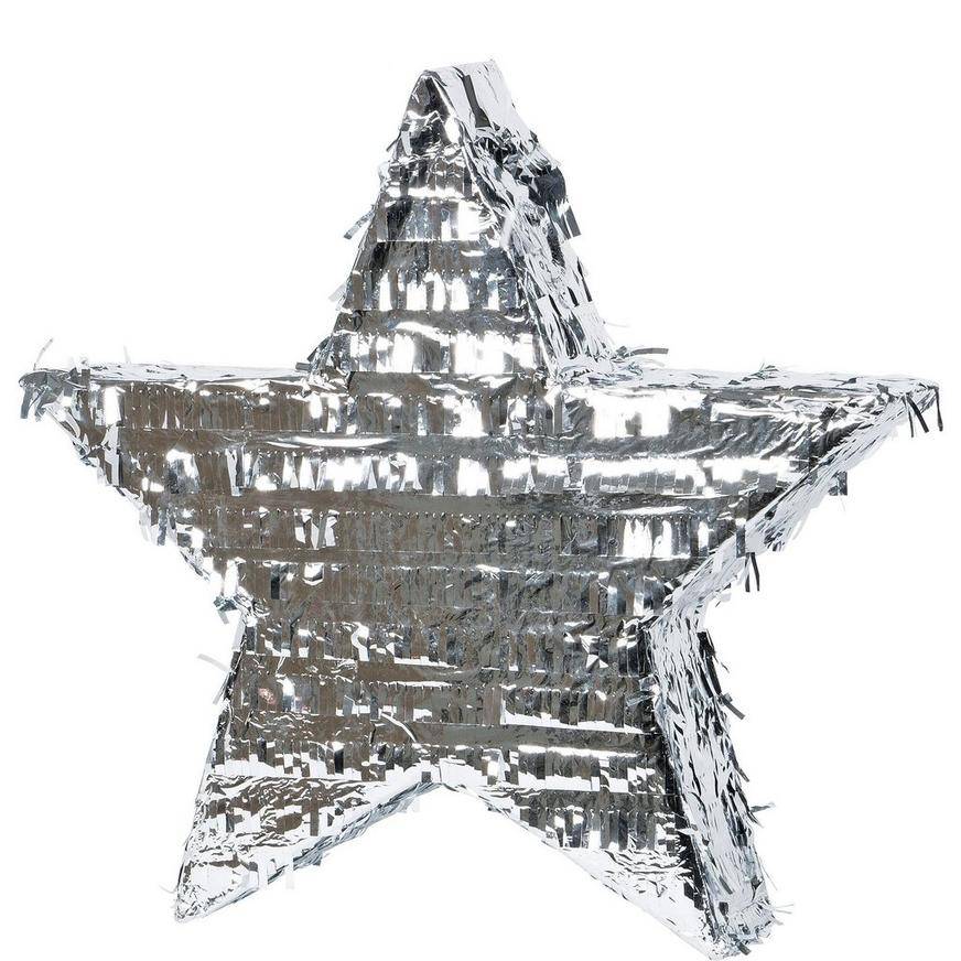 Party City Foil Star Pinata (silver)