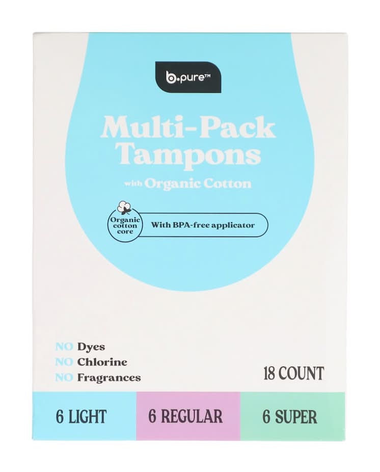 b.pure Multi pack Tampon, Light-Regular-Super (18 ct)
