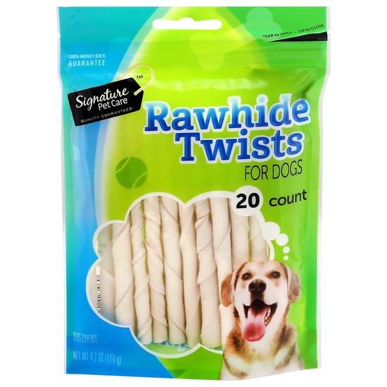 Signature Pet Care Rawhide Twists For Dogs (20 ct)
