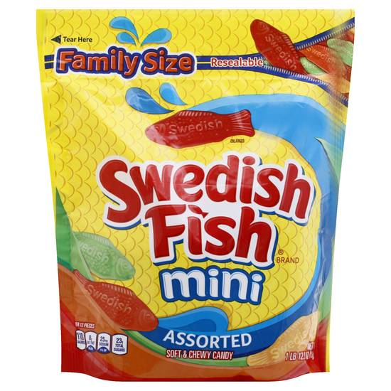 Swedish Fish Mini Soft and Chewy Candy Assorted Flavors