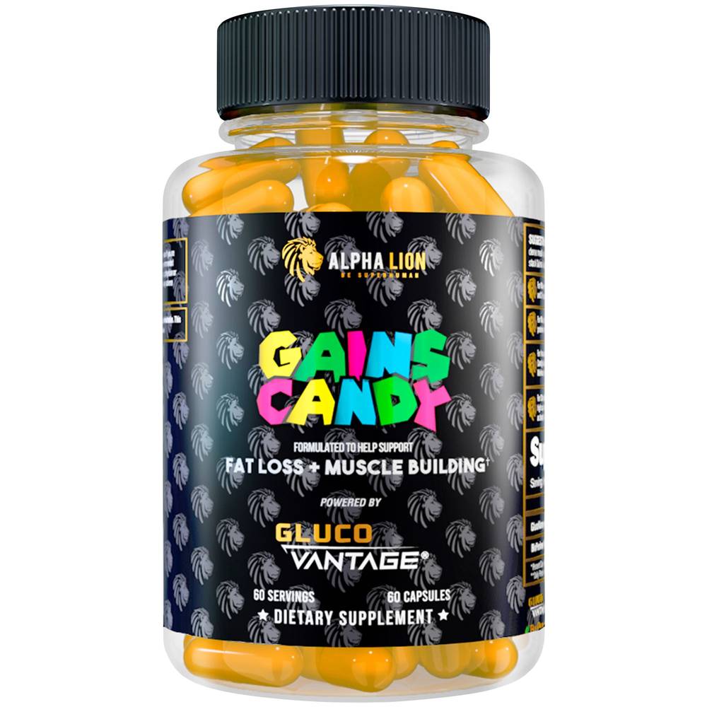 Gains Candy Glucovantage– Supports Fat Loss + Muscle Building (60 Capsules)