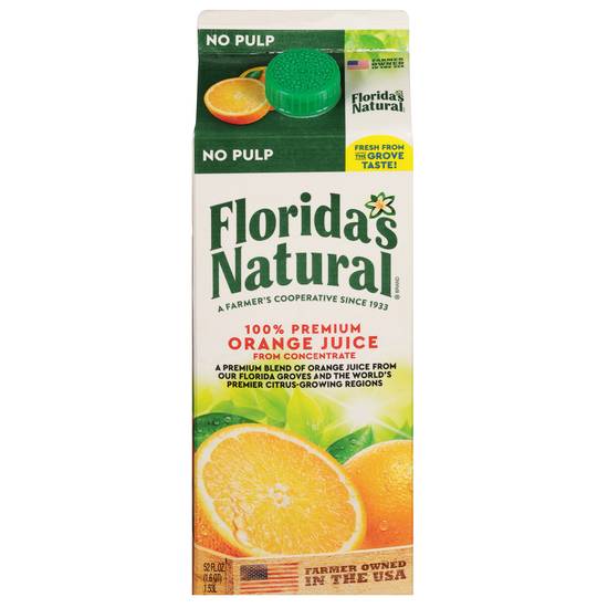 Florida's Natural No Pulp Orange Juice (52 fl oz)