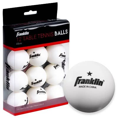 Franklin Sports Table Tennis Balls, 40 mm (12 ct)