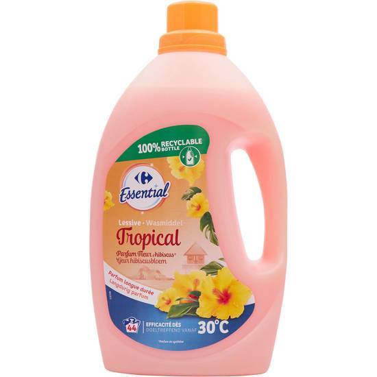 Carrefour Essential - Lessive liquide parfum fleur d'hibiscus 44 Lavages