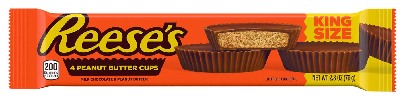 Reese's Milk Chocolate & Peanut Butter Cups Candy (2.8 oz, 4 ct)