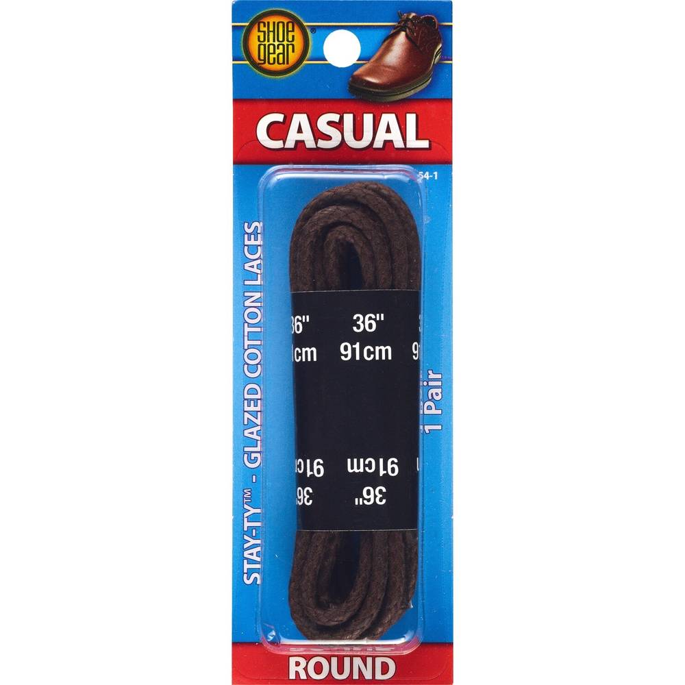 Shoe Gear Glazed Cotton Laces 36 Inches Brown
