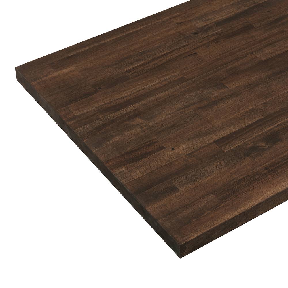 allen + roth 4-ft x 25-in x 1.5-in Espresso Stain Acacia Butcher Block Countertop | ARF1525FJACAESP-48