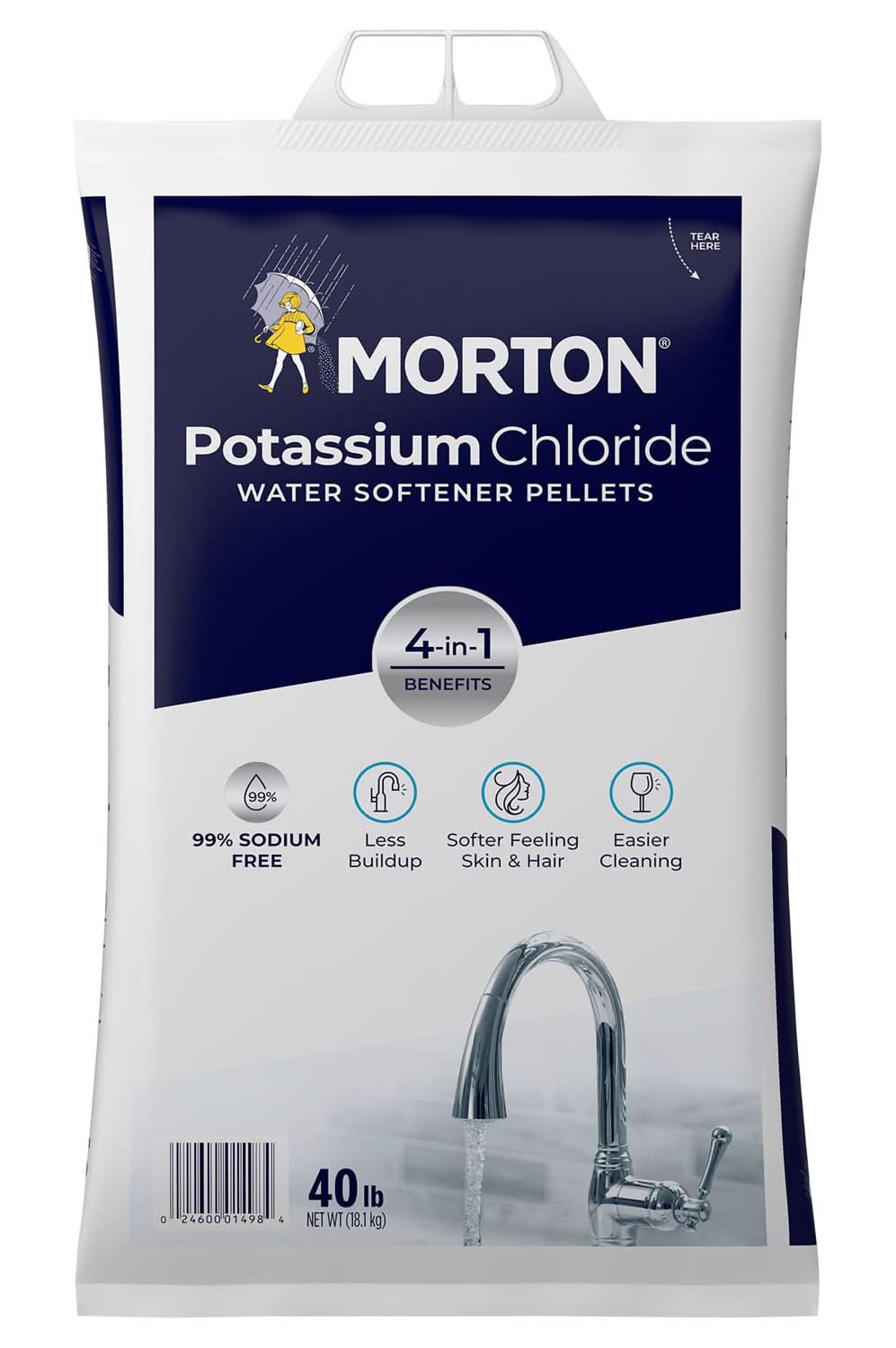 Morton Salt Potassium Chloride Pellets 40 Lb