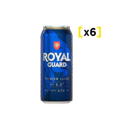 Cerveza Royal Guard lata 470 CC x6