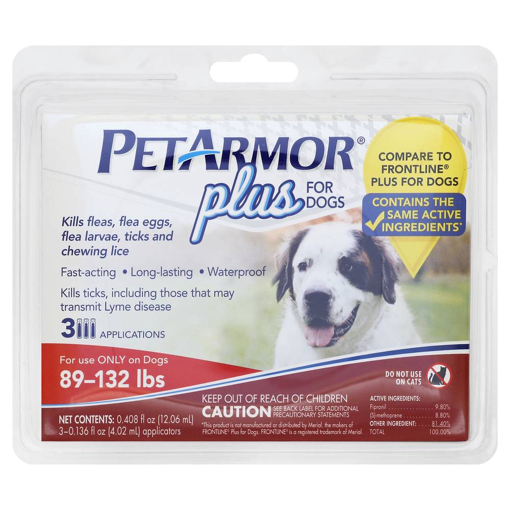 Petarmor Plus Flea & Tick Prevention For Extra Large Dogs (3 ct)