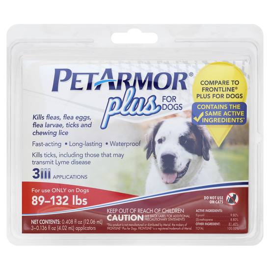 Petarmor Plus Flea & Tick Prevention For Extra Large Dogs (3 ct)