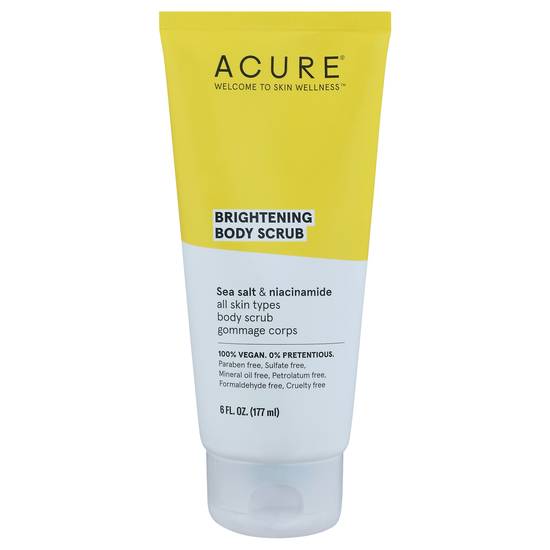 Acure Brightening Sea Salt & Niacinamide Body Scrub (6 fl oz)