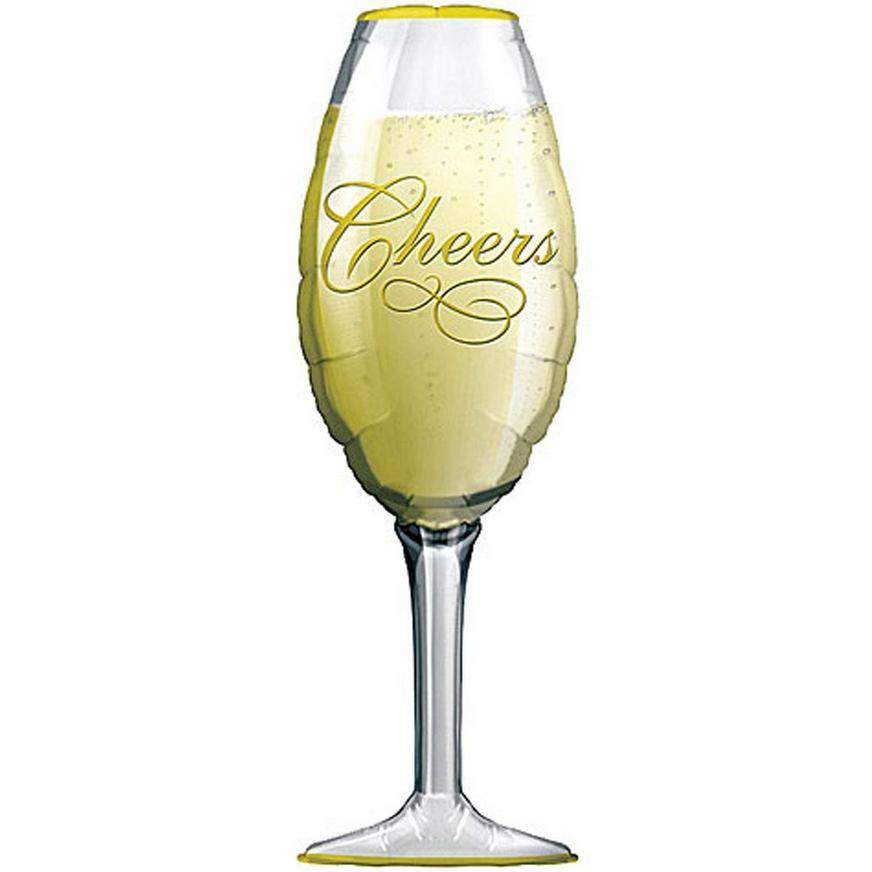 Uninflated Champagne Glass Balloon