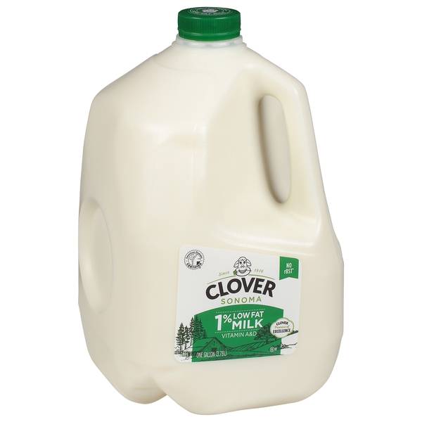 Clover, Milk, Low Fat, 1% Milkfat