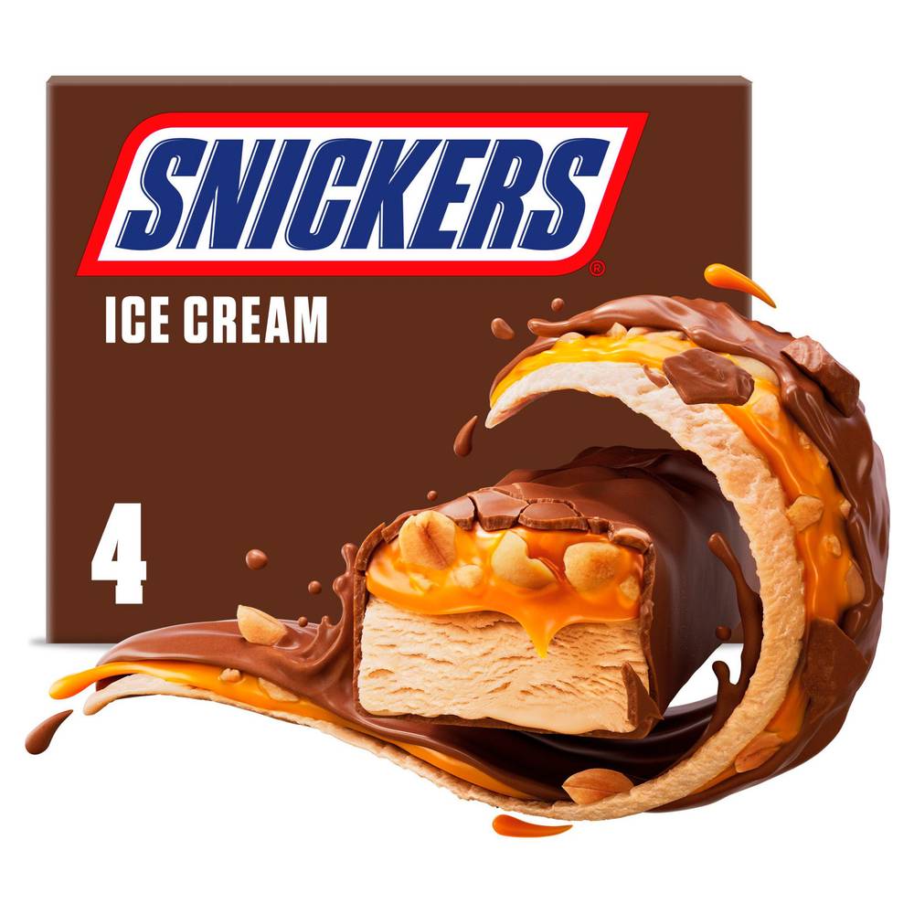 Snickers Chocolate Peanut Ice Cream Bar (4 pack)