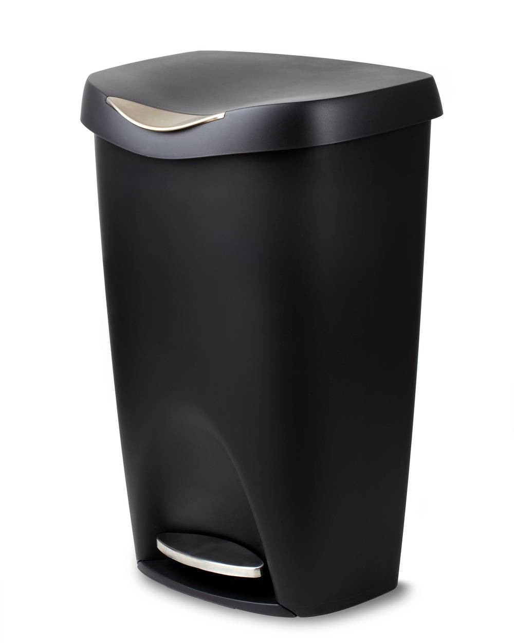 MOXIE 13-Gallon Black Plastic Indoor Kitchen Step Trash Can | 1021095-040-L50