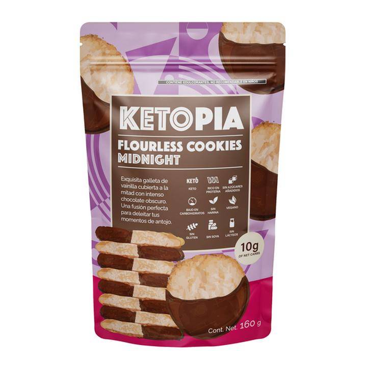 Ketopia · Galletas de chocolate flourless midnight (160 g)