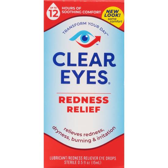 Clear Eyes Redness Eye Relief Lubricant Eye Drops, 0.5 fl oz