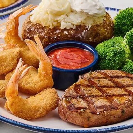 Surf & Turf Walt's Favorite Shrimp &  7 oz. Sirloin**