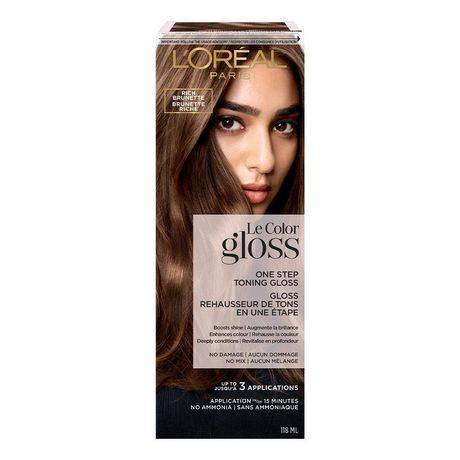 L'Oréal Le Color Gloss Hair Shine Glossing Toner, Rich Burnette (118 g)