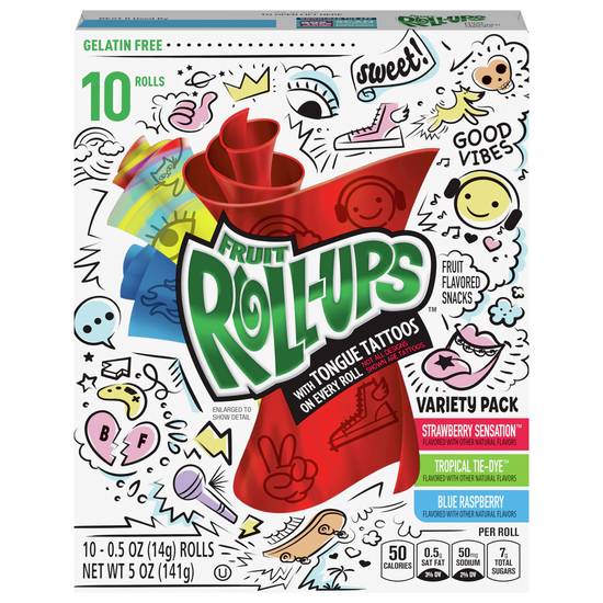 Fruit Roll-Ups Tongue Tattoos on Every Roll (10 ct) (assorted)
