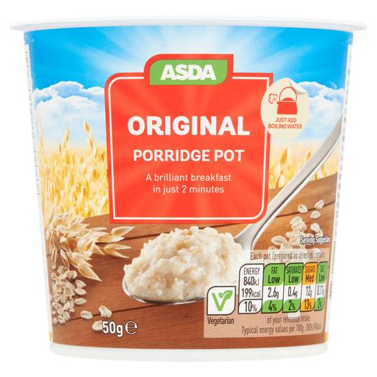 Asda Original Porridge Pot 50g