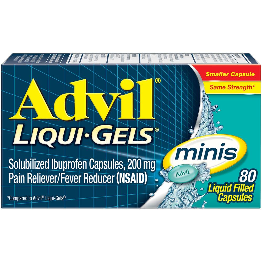 Advil Liqui-Gels Minis 200 MG Ibuprofen Capsules, 80 CT