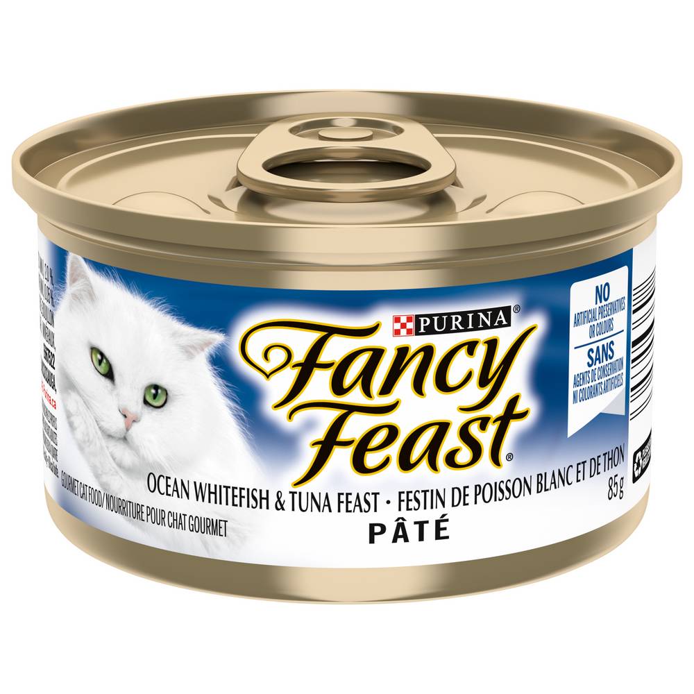 Fancy Feast Pate Ocean Whitefish and Tuna Feast Cat Food (85 g)