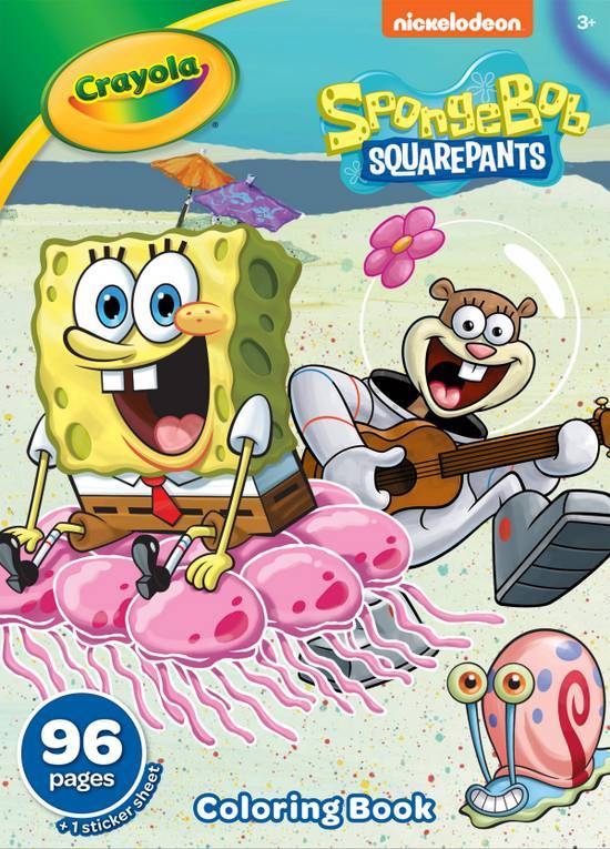 Crayola Spongebob Squarepants Coloring Book, 96 Coloring Pages, Kids 3 and Up