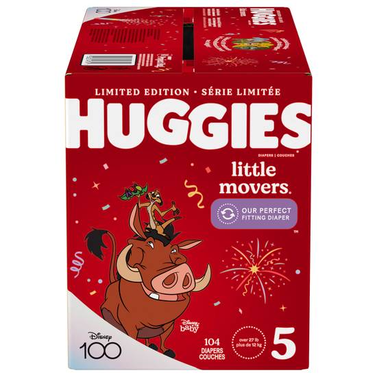 Huggies Size 5 Disney Baby Little Movers Fitting Diapers (104 diapers)