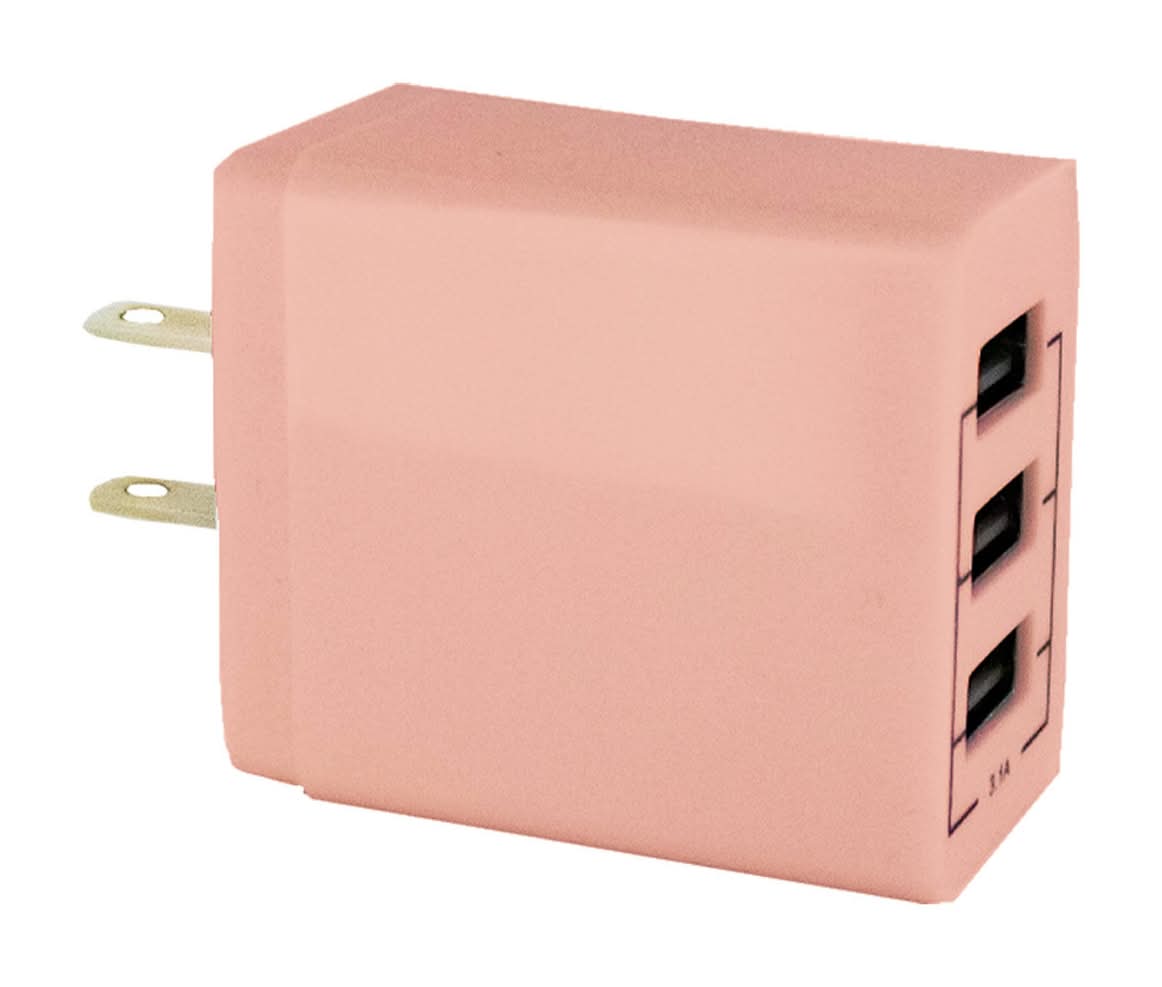 Wireless Gear Usb Port Ac Charger 3, Pink
