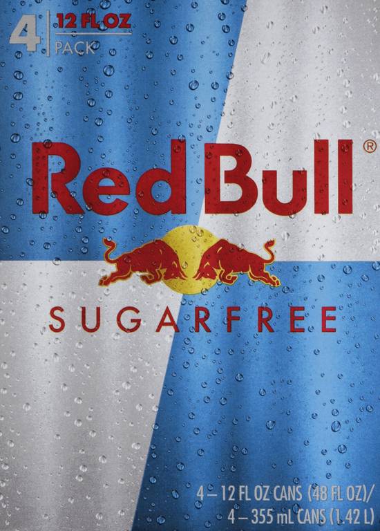 Red Bull Sugar Free Energy Drink (4 ct, 12 fl oz)