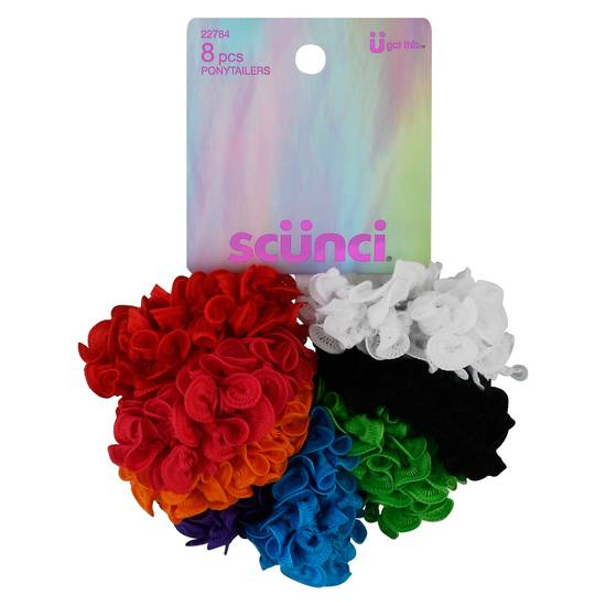 Scunci Assorted Colors Girl Ruffle Ponytailers (8 ct)