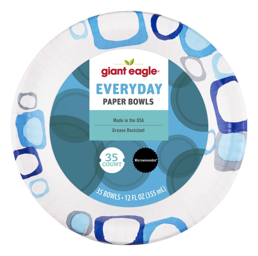 Giant Eagle 12 Fl oz Everyday Paper Bowls (35 ct)