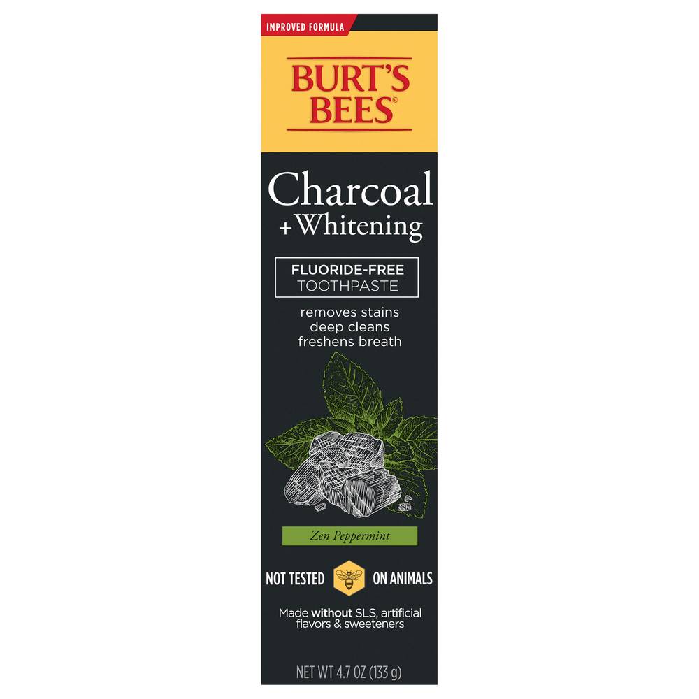 Burt's Bees Charcoal + Whitening Zen Peppermint Toothpaste (4.7 oz)