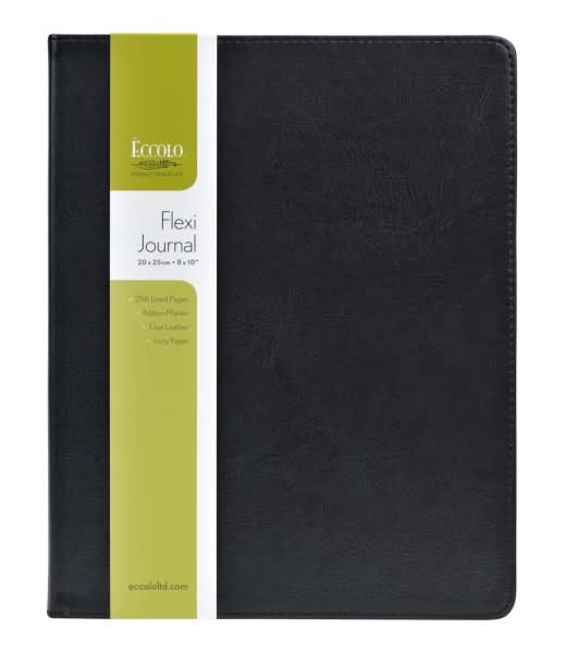 Eccolo Desk Journals, 8" x 9 3/4", Black