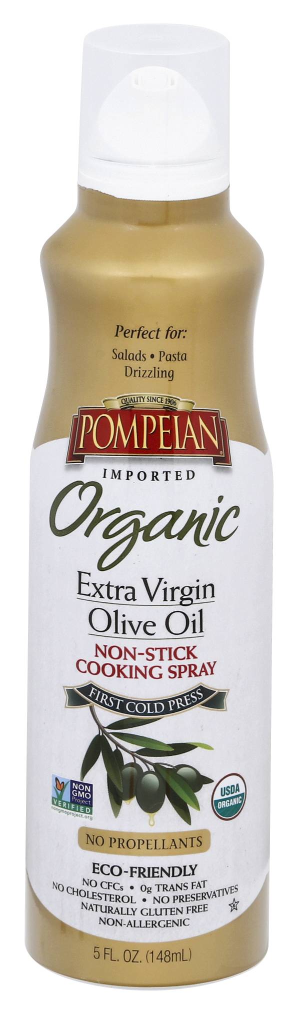 Pompeian Organic Extra Virgin Olive Oil Spray (5.2 oz)