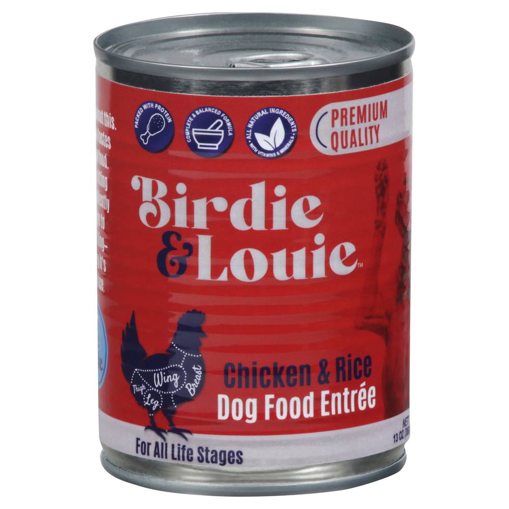 Birdie & Louie Chicken & Rice Dog Food Entree