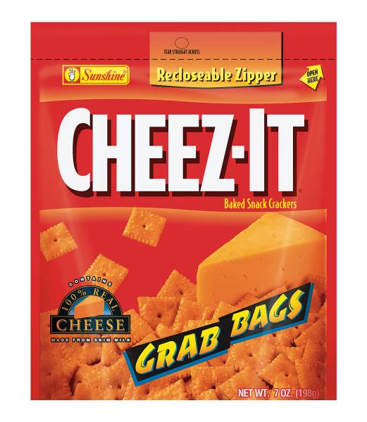 Cheez-It Baked Snack Crackers, Cheddar, 7 Oz Bag