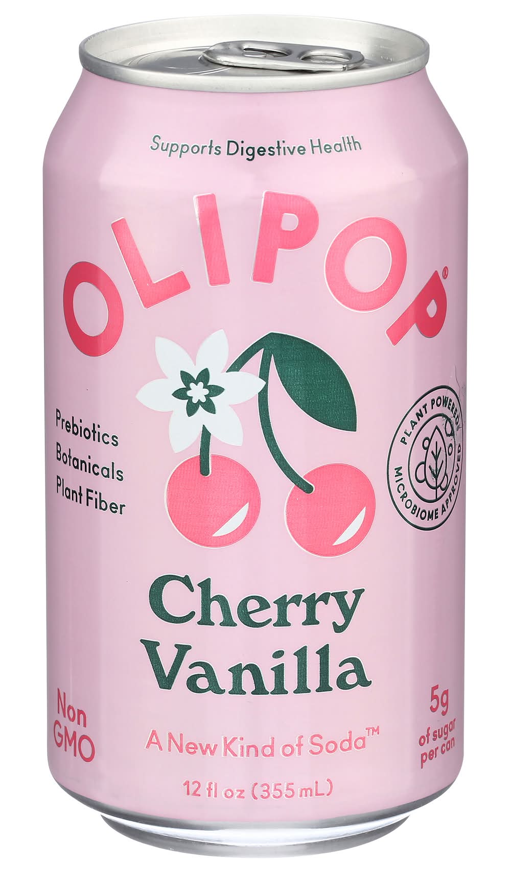 Olipop A New Kind Of Soda Sparkling Tonic, Cherry Vanilla (12 fl oz)