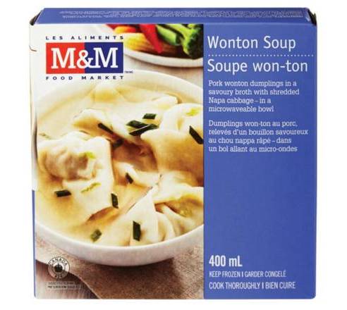 M&M Won-Ton Soup 24Pk 400ml