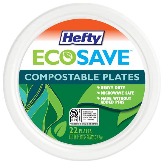 Hefty Ecosave 100% Compostable Plates (22 ct)
